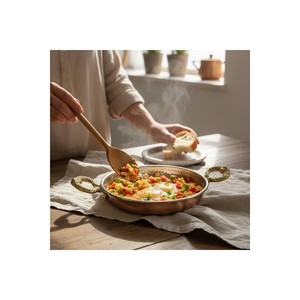 16 cm Thick <b>Copper</b> <b>Fry</b> <b>Pan</b> & Egg <b>Pan</b> with Pattern Durable Kitchen Essential - Product Image 4