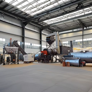 Mezclador de asfalto de doble tambor de 140 toneladas fabricado en Argelia, construcción de carreteras, componente de bomba de núcleo de Control de motor basado en PLC, mezcladoras de asfalto - Product Image 1