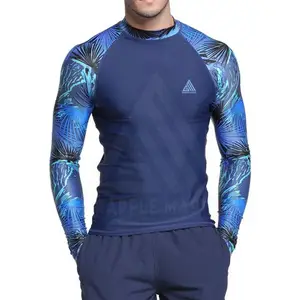 Beste Kwaliteit Effen Mma Rash Guard Lange Mouw Mma Rush Guard Ademende Stijlvolle Mma Rash Guard