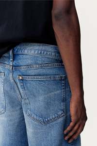 Pantalones cortos de corte regular para hombre de alta calidad, cómodos, de 5 bolsillos, azul vaquero, elásticos, no tejidos, precio al por mayor - Product Image 4