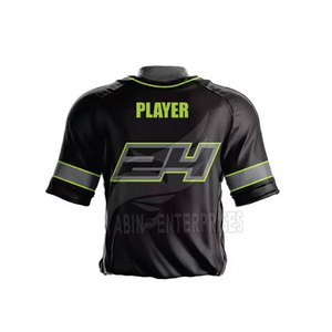 Conjunto de Uniforme de Béisbol Sublimado Personalizado para Hombre, Manga Corta, Poliéster que Absorbe la Humedad, Estampado Negro y Verde, para Todas las Temporadas, 220 g - Product Image 6