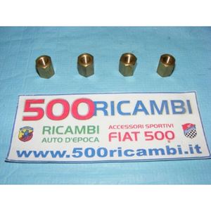 Kit Fiat 500 D F L R & 126 avec 4 attaches et clips de fixation automobile en bronze Dadi Fissaggio Prigionieri, accessoires Marmitta - Product Image 1