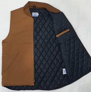 Gilet de travail décontracté à coupe étroite pour hommes, automne/hiver chaud en coton, gilet court croisé surdimensionné à fermeture à glissière - Product Image 4