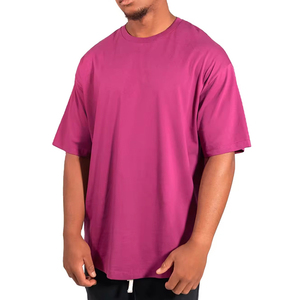 T-shirt blanc oversize pour homme, manches courtes, col rond, jersey décontracté en coton - Product Image 5