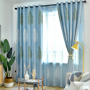 Pianta a foglia nordica lascia <span class=keywords><strong>tende</strong></span> finite ombreggiatura nordica semplice camera da letto moderna tessuto per <span class=keywords><strong>tende</strong></span> ispessito per bambini - Product Image 3