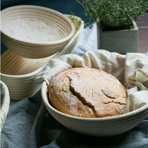 Wintop Handwoven Round Rattan Raw Customized Size Bread Proofing Basket <b>Set</b> Dishwasher Oven Safe for Kitchen <b>Baking</b> Pastry Tools - Product Image 3