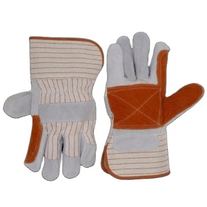 Most Popular <b>Long</b> Cuff Reinforced Cowhide Split Leather <b>Gloves</b> Heavy Duty Construction Worker Safety <b>Gloves</b> Welding Protection - Product Image 5