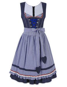 Tanque Damen Dirndl vestido de marca 100% algodón hermoso auto bordado alemán Dirndl personalizado Dirnd vestido Trachten Dirndl 2025 - Product Image 1