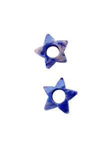 2025 Trendy <b>Sodalite</b> Star Beads Gemstone Star Shape Loose Gemstone Charm Pendant <b>Bracelet</b> Making Beads Gift for Her - Product Image 2