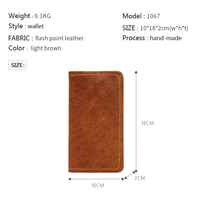 Dompet Kulit Asli Berkualitas Tinggi Unisex dengan Penutup Ritsleting, Lapisan Linen, Logo Kustom, Desain Panjang Mewah, Portabel, Kapasitas Besar