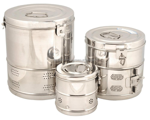 Tambor de Apósitos de Acero Inoxidable para Instrumentos Quirúrgicos Manuales, para Uso Hospitalario, Juego de Cirugía Plástica - Product Image 1