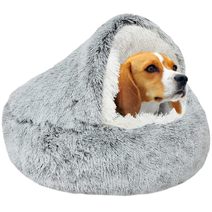 Lit de couchage doux en fausse fourrure pour petits et moyens chats chiens intérieur respirant pour animaux de compagnie - Product Image 1