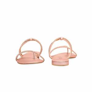 Peach Fancy Heeled Sandalias FN0734 Chappal Producto - Product Image 2