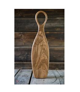 Tabla de cortar de color marrón claro Tabla de cortar elegante con mango y tabla de compras hecha a mano de madera - Product Image 1