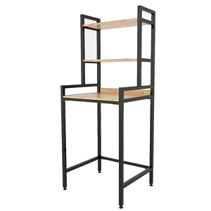 Estante para Lavadora de 3 Niveles KMG68014, Requiere Ensamblaje, Estructura de Hierro y Madera de Caucho, 72x60x180cm, Tipo Vertical para Instalación en Baño - Product Image 3