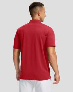 เสื้อโปโลผ้าฝ้ายสแปนเด็กซ์สำหรับผู้ชายเสื้อโปโลแบบระบายอากาศใส่สบายพร้อมโลโก้จากโรงงาน - Product Image 4