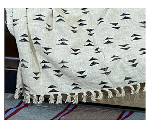 Prix usine direct 100% coton main bloc impression mudcloth tissé jeter couverture plaine pour salon extérieur maison - Product Image 5