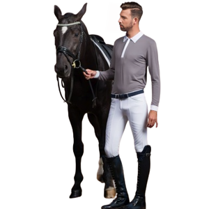 Camisas de Polo Ecuestres de Manga Larga para Competición 2025, Capas Base Ecuestres, Tops Elásticos, Camisa de Equitación para Mujer, Camisa de Exhibición - Product Image 3