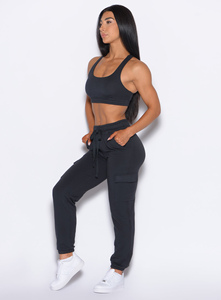 Joggers de chándal negros vintage de la mejor calidad para mujer con bolsillos Cargo, pantalones de chándal suaves de lana de felpa para mujer, pantalones y pantalones para mujer - Product Image 4