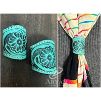 Neuer Großhandel: Western-Design Schalhalter aus handgefertigtem Leder – Wild Rag Slide Keeper Armreif für Cowboy- und Cowgirl-Accessoires