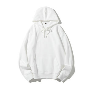 Sudaderas gruesas en blanco lisas de gran tamaño sin cordón Unisex logotipo personalizado sudaderas con capucha de talla grande para hombre - Product Image 2