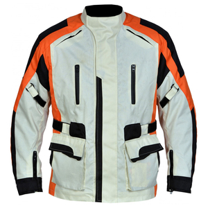 Haute qualité 100% veste de moto en cuir véritable élégant col montant équitation rapide meilleure vente vélo course Textile mince veste - Product Image 1