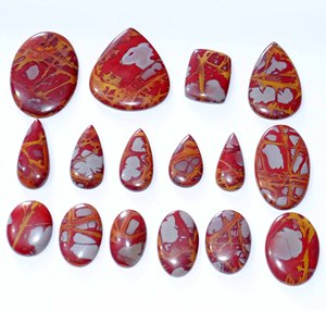 หินอัญมณีทรงหลังเบี้ยทรงหลวมทำจากหินอัญมณีโมราเฟียนาแจสเปอร์ธรรมชาติคุณภาพเยี่ยม - Product Image 1