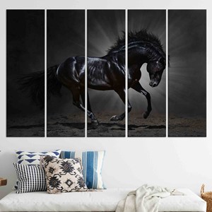 ภาพพิมพ์บนผ้าใบสำหรับตกแต่งผนัง: ของตกแต่งห้องนอนสไตล์บ้านไร่แบบชนบท ชุดผ้าใบ 5 ชิ้น - Product Image 1