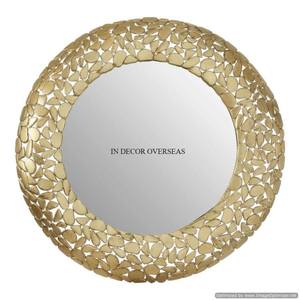 Factory Direct Supply Unique Designer Gold Plated Metal Framed Attractive Look Wall <b>Mirror</b> For Home and Home Lobby Decoration - Product Image 5