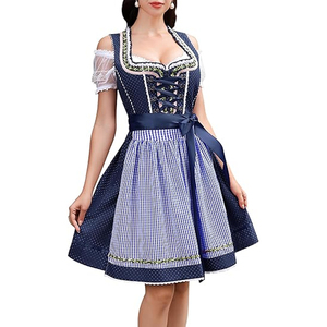 Vestido Dirndl alemán tradicional Midi diseño personalizado Oktoberfest disfraz Festival de la cerveza Cosplay para mujeres adultas - Product Image 4