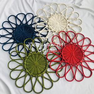 Sous-verres artisanaux en rotin pour mariages et fêtes fabriqués au Vietnam pour un cadre de table durable - Product Image 5