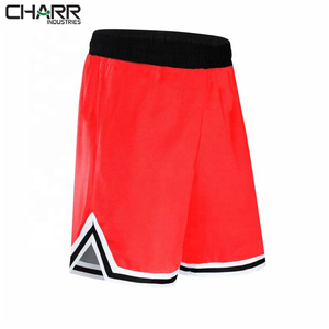 Short de basket-ball en maille pour hommes, impression de Logo personnalisé, short d'été grande taille avec poches zippées pour hommes - Product Image 3