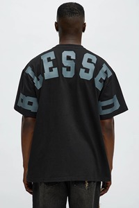 Summer Trendy Wholesale OEM Custom Puff <b>print</b> T-Shirt graphic Short Sleeves Loose O-neck Casual <b>Alphabet</b> - Product Image 3