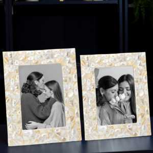 Ensemble de 2 cadres photo élégants en perles, décoration élégante pour la maison, cadres de table faits à la main, luxe, parfaits pour l'affichage - Product Image 2