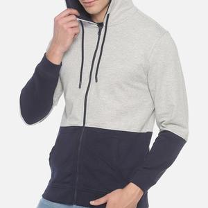 Sudaderas con cremallera de gran tamaño con bloqueo de Color personalizadas de alta calidad para colección de invierno de hombres para hombres sudaderas con capucha de tarifa barata 2026 - Product Image 3