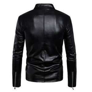 Winter <b>Men's</b> Long Genuine Leather Bomber <b>Jacket</b> High Quality Custom Color <b>Canvas</b> Turn-down Collar Front Logo Position Letter - Product Image 3