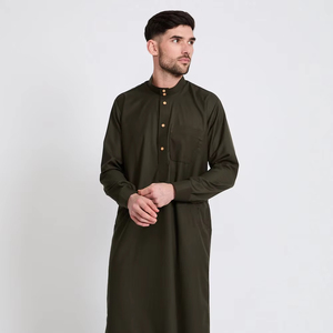 Thobe/Thawb fait à la main en coton Thobe/Thawb respirant hommes traditionnels mariage avec impression dessinée à la main - Product Image 1