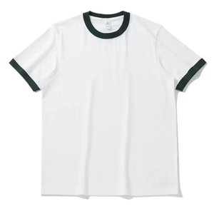 Camiseta de manga corta con estampado para hombre personalizado de alta calidad de algodón 100%, ropa informal holgada de gran tamaño, patrón sólido, logotipo frontal - Product Image 2