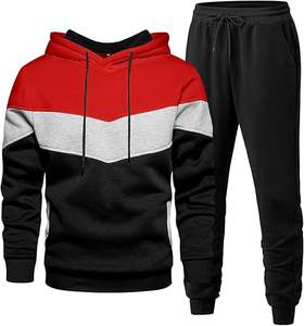 Conjunto de Sudadera con capucha deportiva de lana transpirable para hombre, ropa informal para correr, deportes de invierno, chándal transpirable OEM para gimnasio impreso - Product Image 1