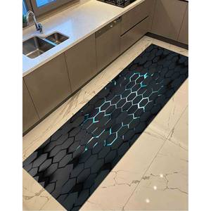 Alfombras con Formas Geométricas Negras con Efecto 3D, Alfombra Moderna, Alfombra Impresa, Alfombra Suave con Pelo - Product Image 5