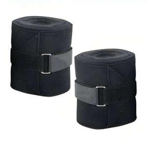 Best Horse Equestrian 300 GSM Fleece <b>Bandages</b> Blue with Gold Piping Sports Clothing Horse <b>Leg</b> <b>Bandages</b> for Riding - Product Image 2