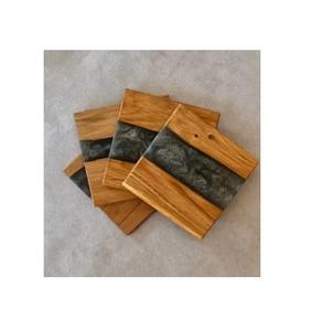 ที่รองแก้วไม้ทำด้วยมือทำจากไม้เรซิ่นที่รองแก้วที่ทันสมัย - Product Image 3