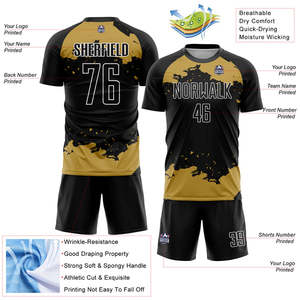 ชุดเสื้อเจอร์ซีย์ฟุตบอลแบบมีผ้าซับเหงื่อออกแบบให้แห้งเร็วสำหรับคลับและโรงเรียน - Product Image 2