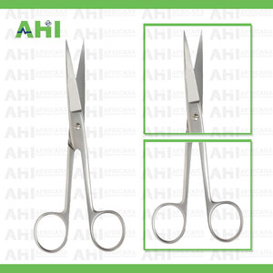 <b>Left</b> <b>Handed</b> Curved Dressing <b>Scissors</b> 145mm Long Silver/Gold Bow Surgical Stainless Steel Manual Ergonomic Instrument Pakistan - Product Image 4