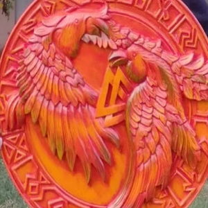 Viking médiéval gravé aigle bouclier en bois bataille armure concepteur bouclier en bois articles parfaits cadeau Calvin artisanat - Product Image 5