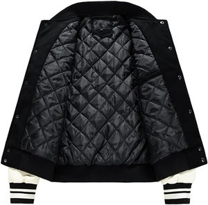 Chaquetas Varsity Reversibles de Invierno para Hombre de Alta Calidad, Transpirables, con Mangas de Cuero y Lana, Ecológicas, MOQ Bajo - Product Image 3