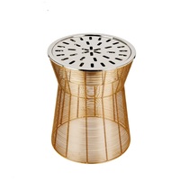 Chauffe-café arabe tendance couleur or spécial Ramadan, foyer extérieur en acier inoxydable pour brûler des copeaux de bois, prix de gros