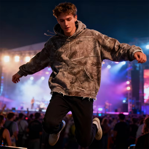 Sudadera con Capucha Unisex, Cálida, de Algodón, con Estampado Personalizado, Estilo Urbano, Sudadera con Capucha Gráfica - Product Image 4