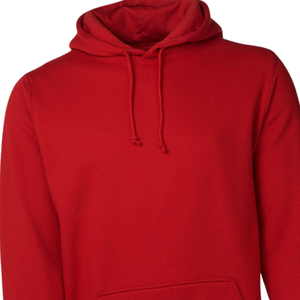 Sudadera con Capucha Roja Unisex, Sudadera con Capucha Lisa de Felpa de Algodón Premium, Ropa de Invierno, Estilo Urbano Informal, Corte Regular, Venta al por Mayor - Product Image 4