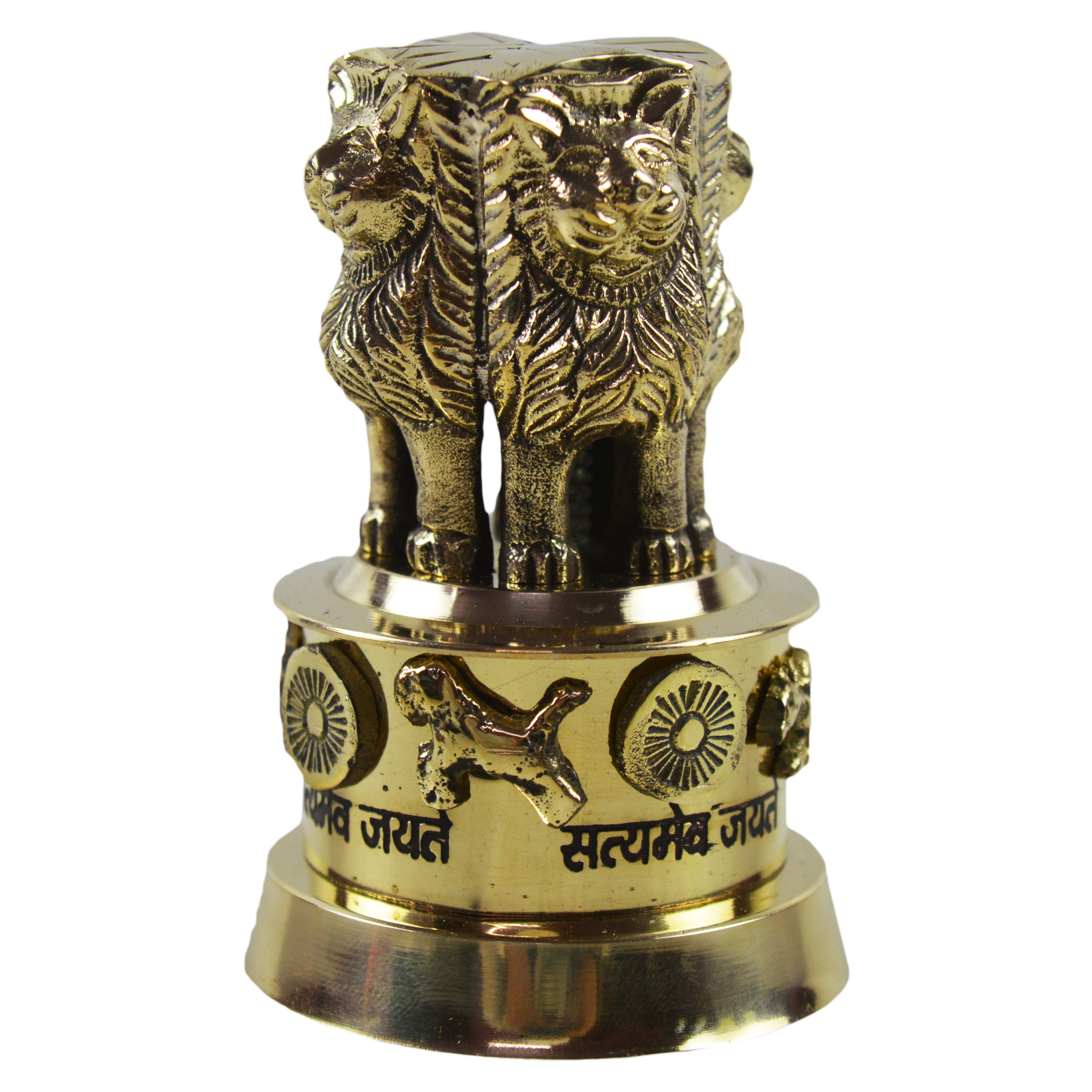 Brass Ashoka Chakra for Table National Emblem Pillar Ashoka Stambh  Chatrapati Mementos Gifts Ashok Chakra Ready to Ship